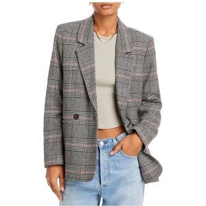 ANINE Bing Madeline Houndstooth Plaid Blazer Size M